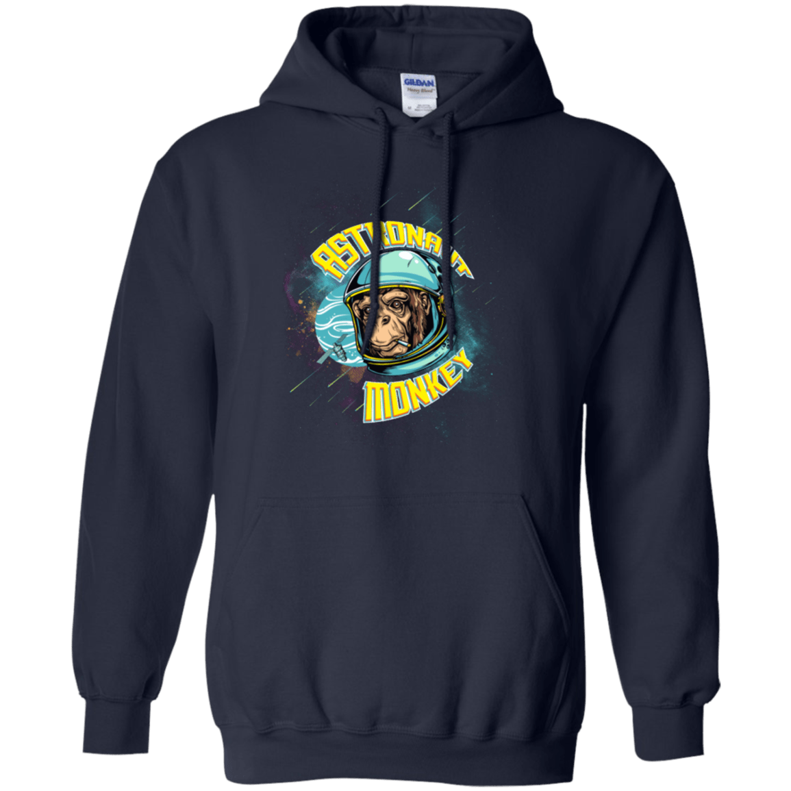 Sweatshirts Navy / Small ASTRONAUT MONKEY Pullover Hoodie