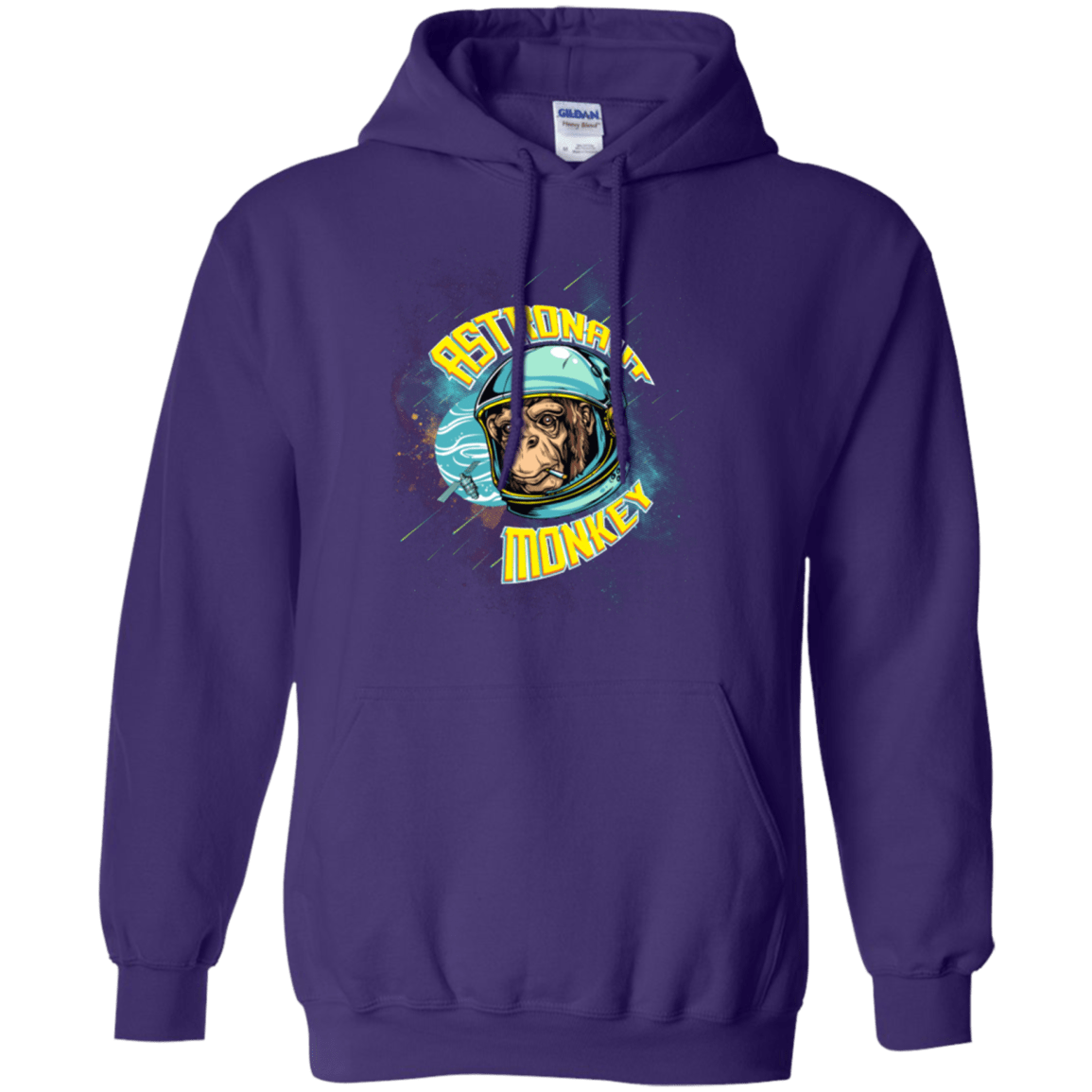 Sweatshirts Purple / Small ASTRONAUT MONKEY Pullover Hoodie