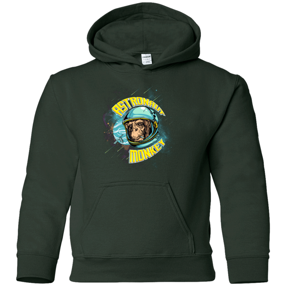 Sweatshirts Forest Green / YS ASTRONAUT MONKEY Youth Hoodie