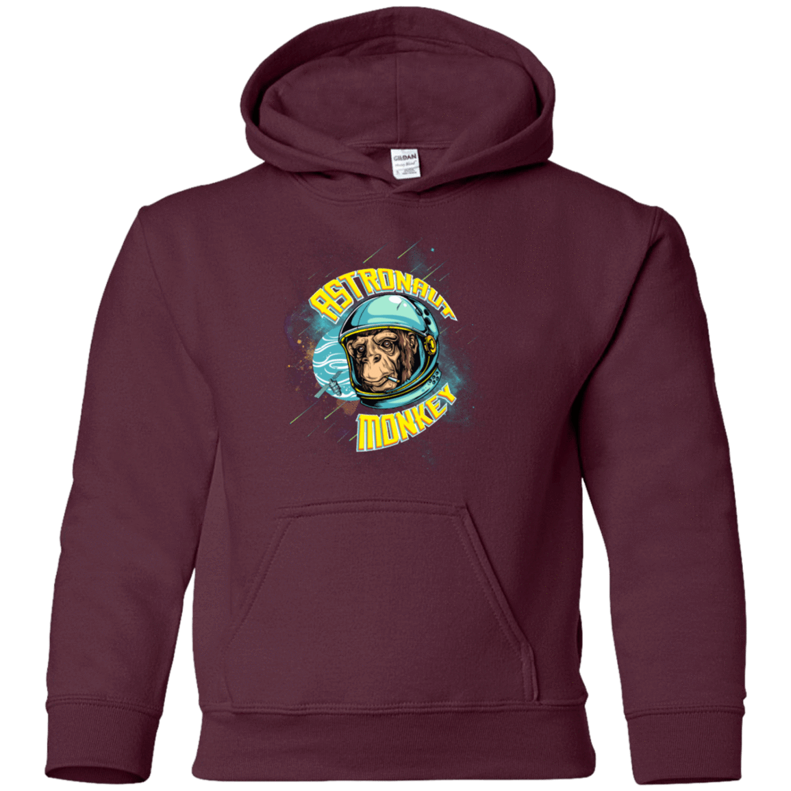 Sweatshirts Maroon / YS ASTRONAUT MONKEY Youth Hoodie