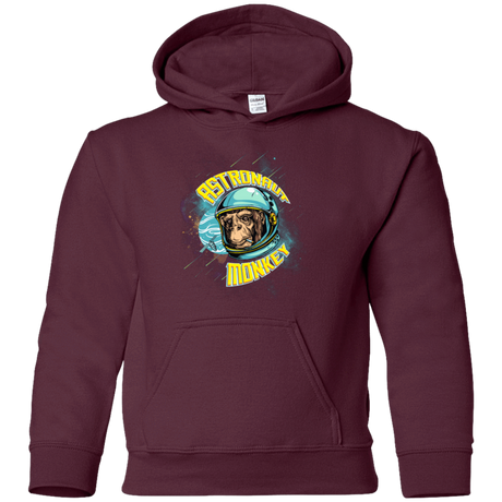 Sweatshirts Maroon / YS ASTRONAUT MONKEY Youth Hoodie
