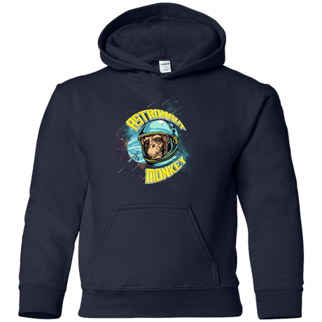 Sweatshirts Navy / YS ASTRONAUT MONKEY Youth Hoodie