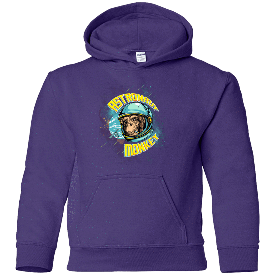 Sweatshirts Purple / YS ASTRONAUT MONKEY Youth Hoodie