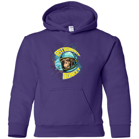 Sweatshirts Purple / YS ASTRONAUT MONKEY Youth Hoodie