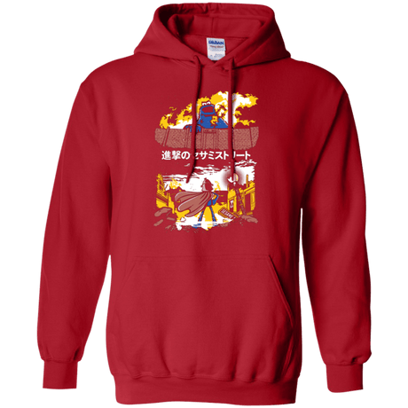Sweatshirts Red / Small Attack on Sesame Street Pullover Hoodie