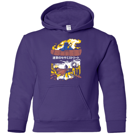 Sweatshirts Purple / YS Attack on Sesame Street Youth Hoodie