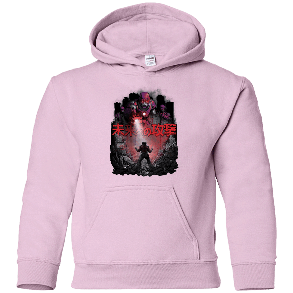 Sweatshirts Light Pink / YS Attack On The Future Youth Hoodie