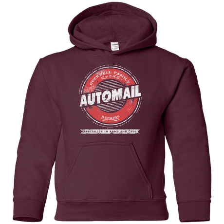 Sweatshirts Maroon / YS Automail Youth Hoodie