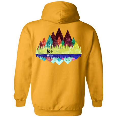 Sweatshirts Gold / S Autumn Mountain Bike Ride Back Print Pullover Hoodie