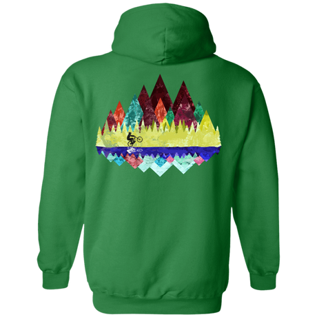 Sweatshirts Irish Green / S Autumn Mountain Bike Ride Back Print Pullover Hoodie