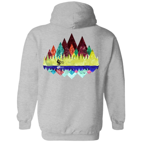 Sweatshirts Sport Grey / S Autumn Mountain Bike Ride Back Print Pullover Hoodie