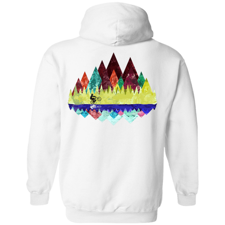 Sweatshirts White / S Autumn Mountain Bike Ride Back Print Pullover Hoodie