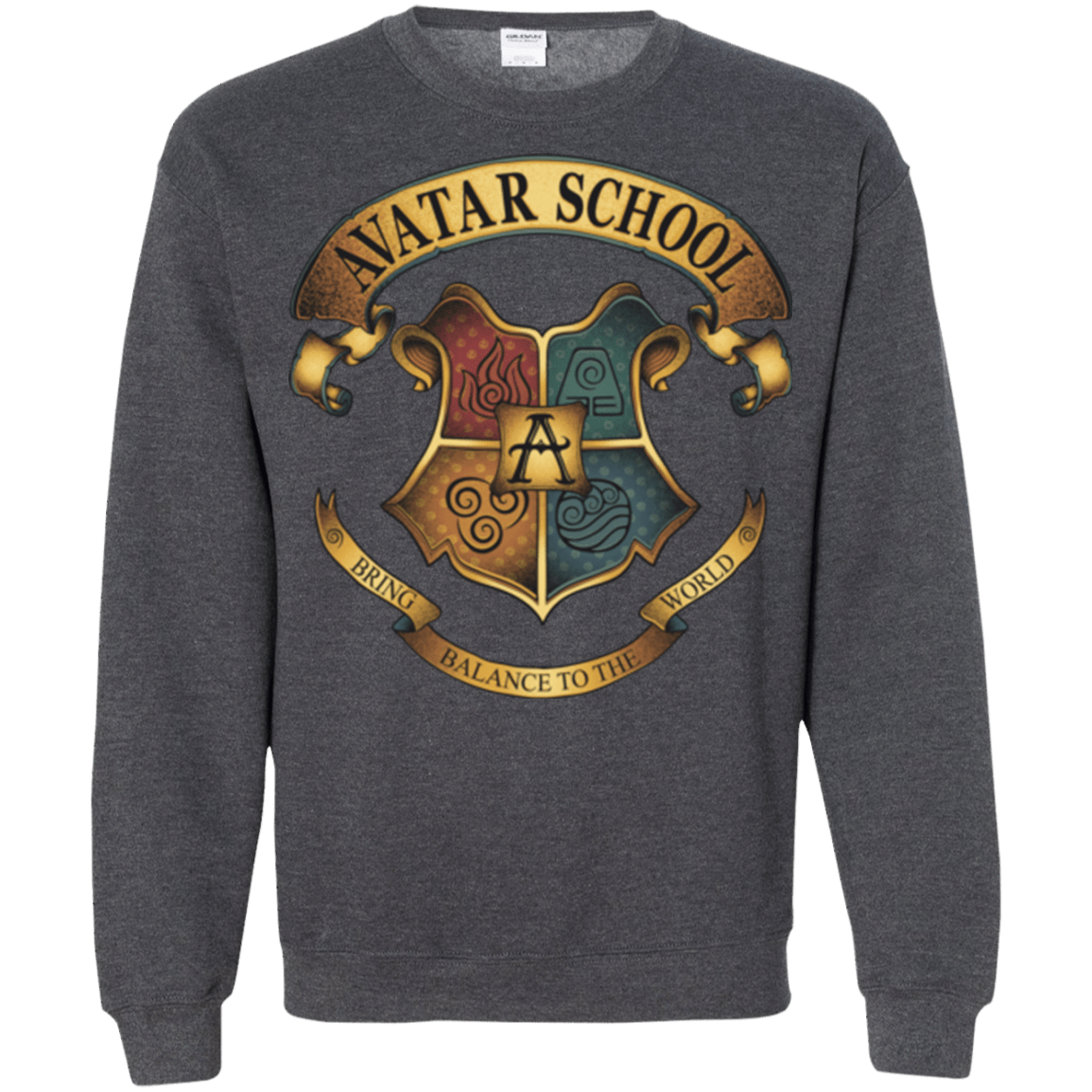 Sweatshirts Dark Heather / Small Avatar School (2) Crewneck Sweatshirt