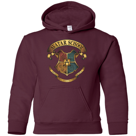 Sweatshirts Maroon / YS Avatar School (2) Youth Hoodie