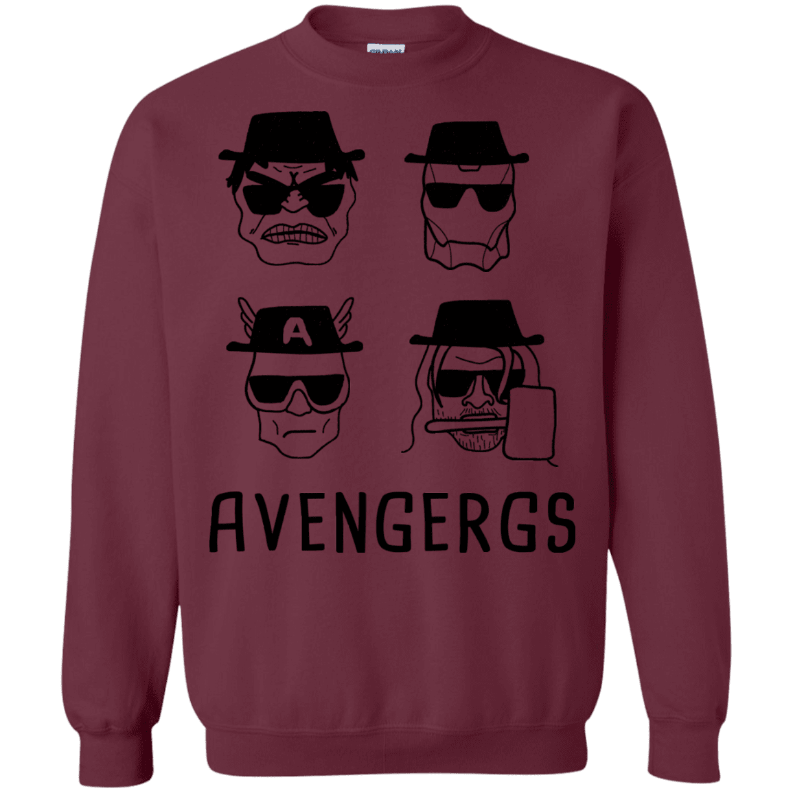 Sweatshirts Maroon / S Avengergs Crewneck Sweatshirt