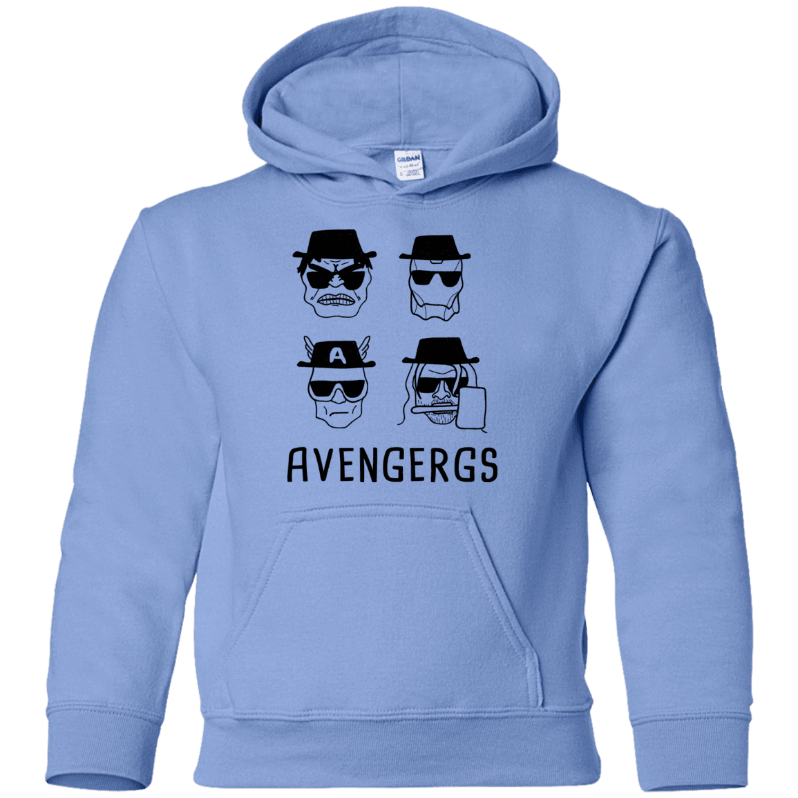 Sweatshirts Carolina Blue / YS Avengergs Youth Hoodie