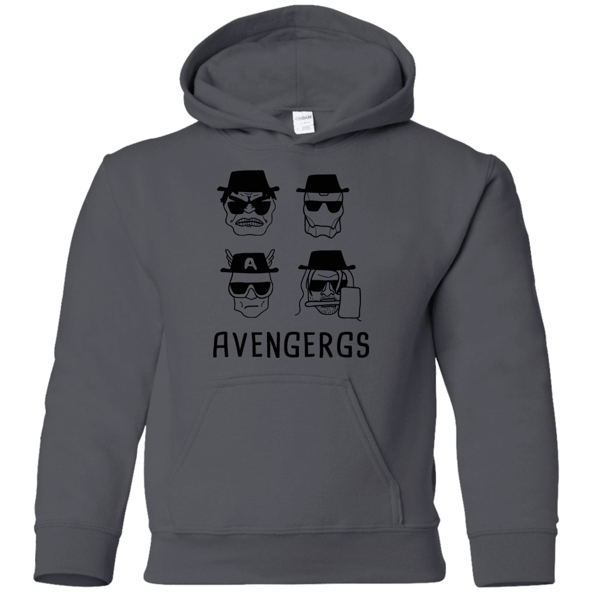 Sweatshirts Charcoal / YS Avengergs Youth Hoodie