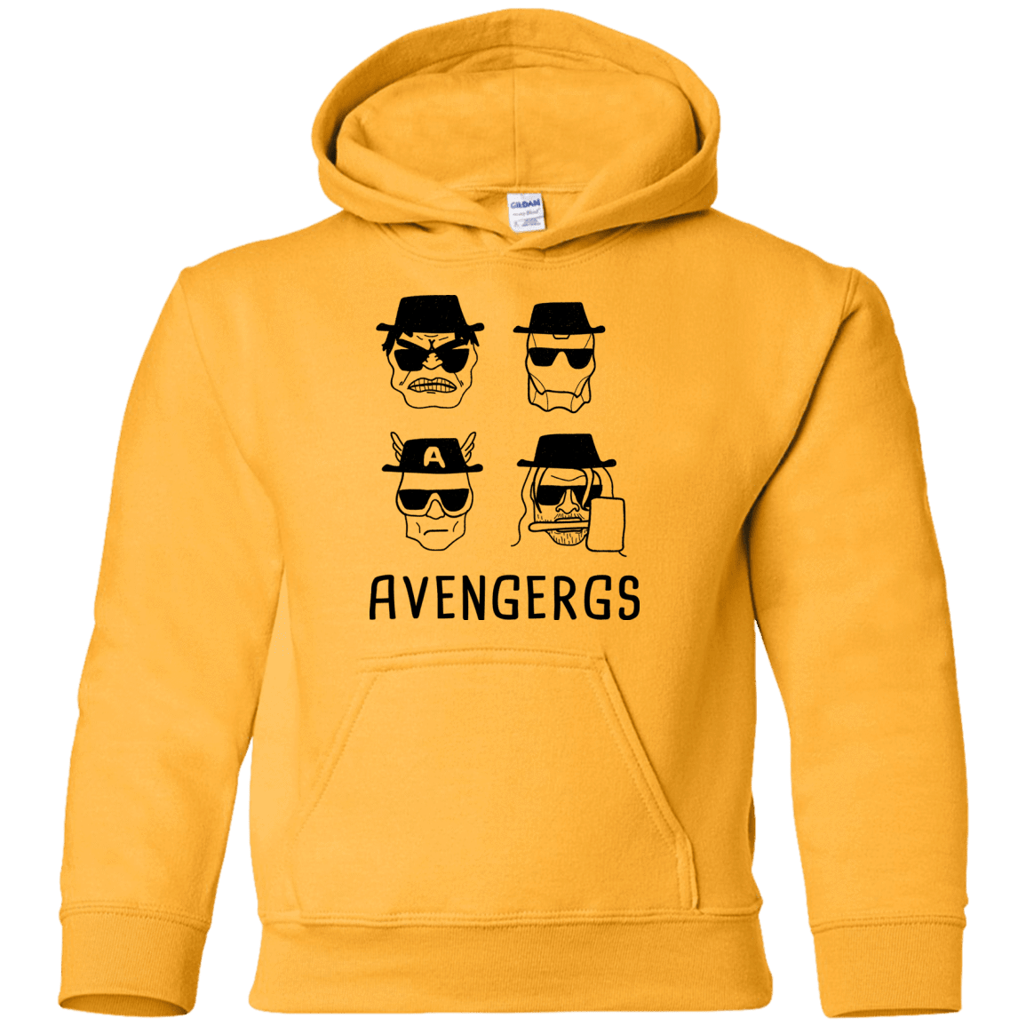 Sweatshirts Gold / YS Avengergs Youth Hoodie
