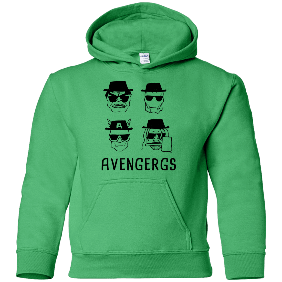 Sweatshirts Irish Green / YS Avengergs Youth Hoodie