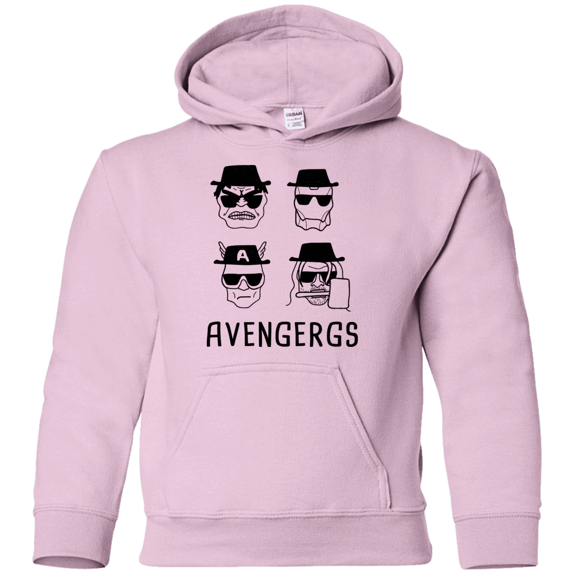 Sweatshirts Light Pink / YS Avengergs Youth Hoodie