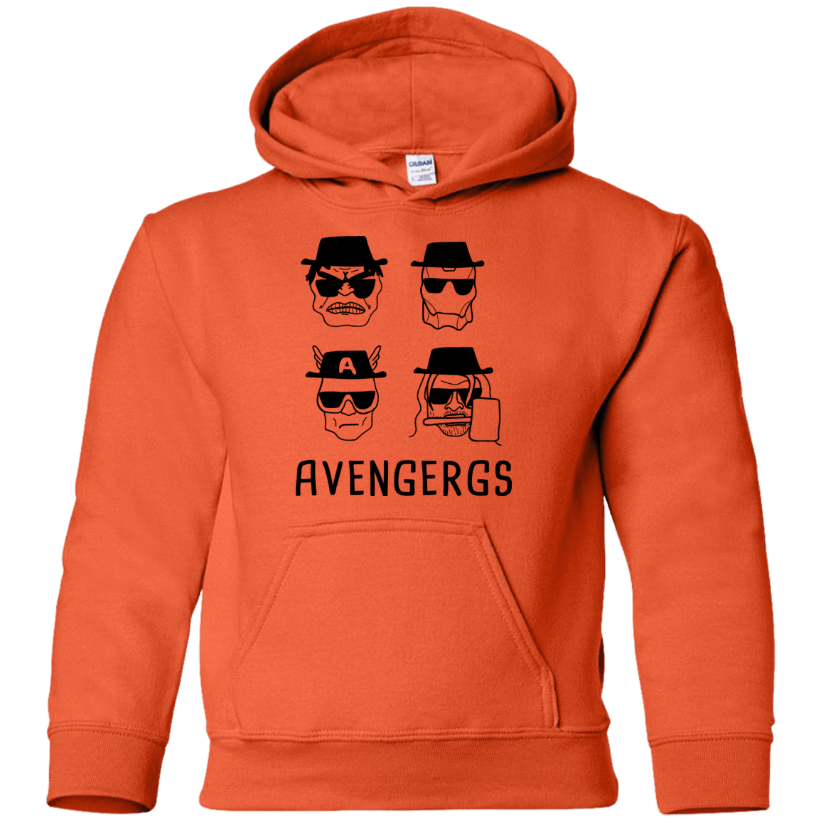 Sweatshirts Orange / YS Avengergs Youth Hoodie