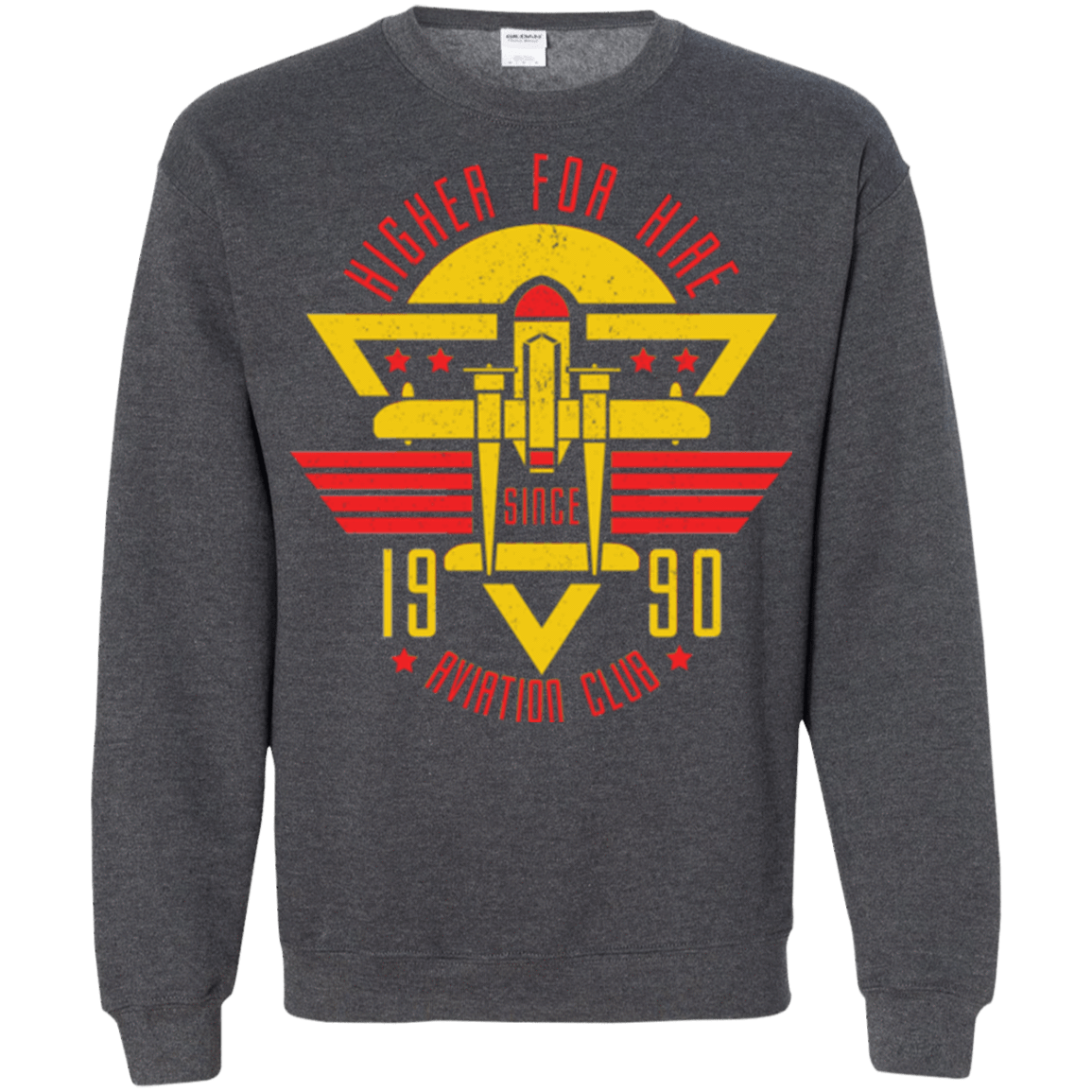 Sweatshirts Dark Heather / Small Aviation Club Crewneck Sweatshirt