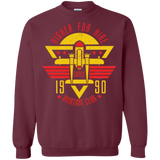 Sweatshirts Maroon / Small Aviation Club Crewneck Sweatshirt