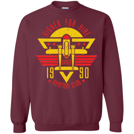 Sweatshirts Maroon / Small Aviation Club Crewneck Sweatshirt