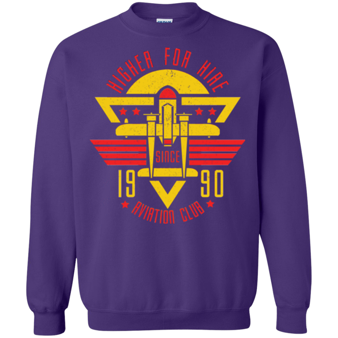 Sweatshirts Purple / Small Aviation Club Crewneck Sweatshirt