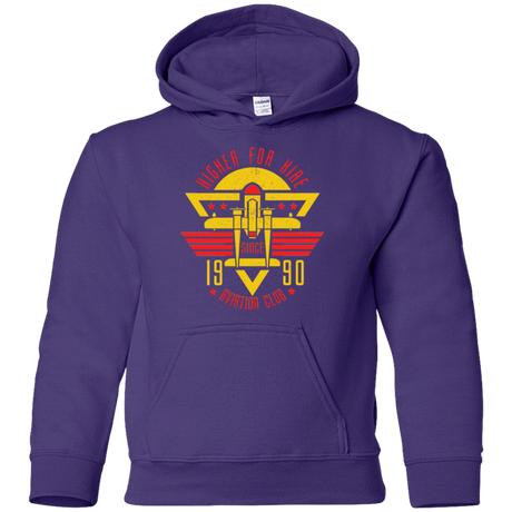 Sweatshirts Purple / YS Aviation Club Youth Hoodie