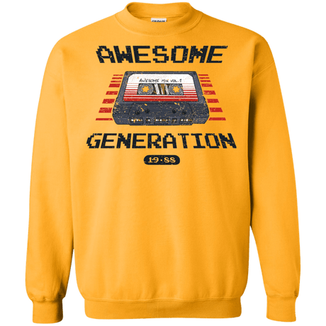 Sweatshirts Gold / Small Awesome Generation Crewneck Sweatshirt