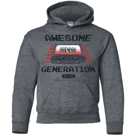 Sweatshirts Dark Heather / YS Awesome Generation Youth Hoodie