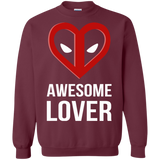 Sweatshirts Maroon / Small Awesome lover Crewneck Sweatshirt