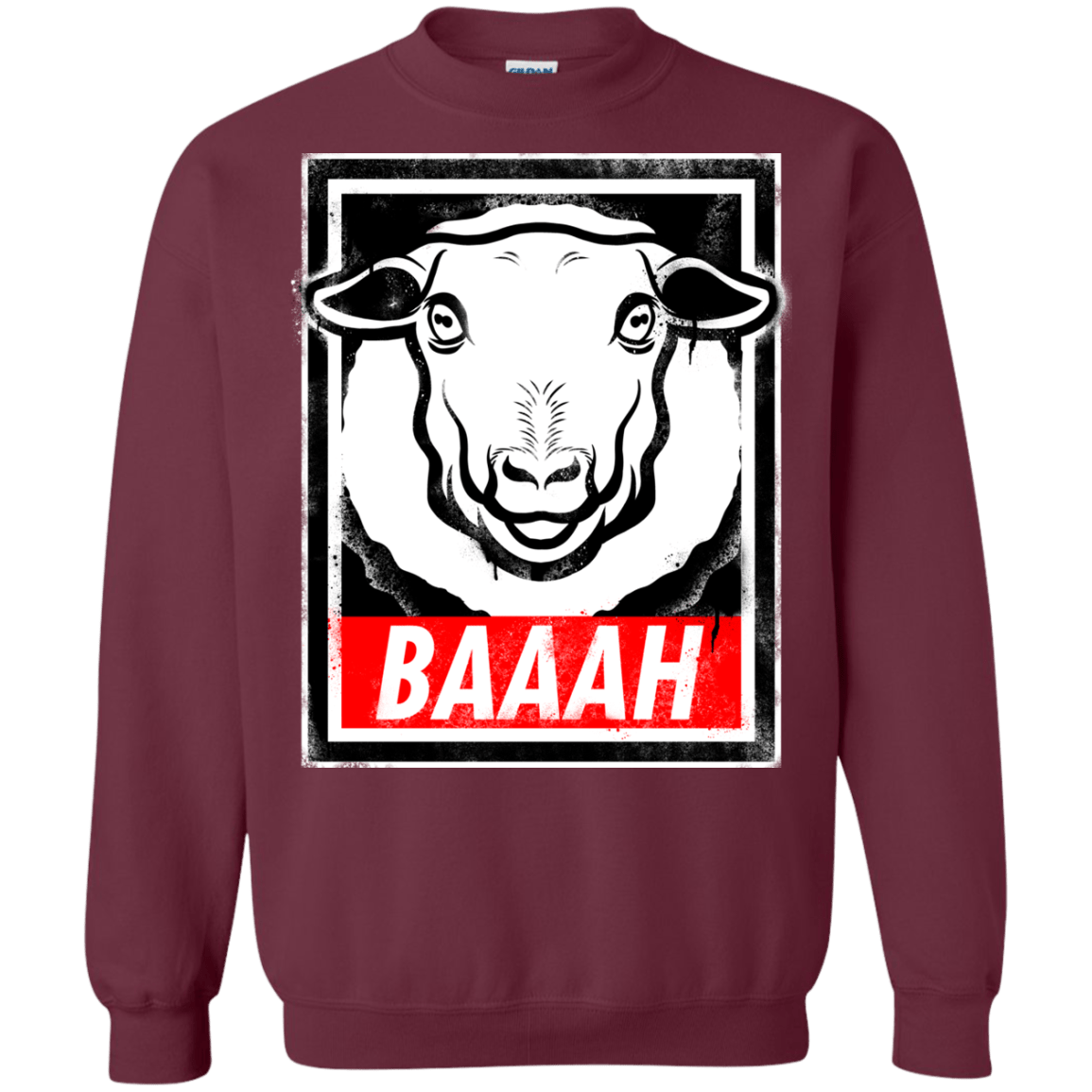 Sweatshirts Maroon / Small BAAAH Crewneck Sweatshirt
