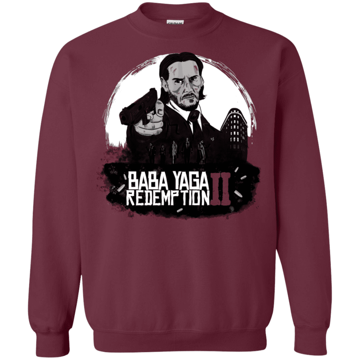 Sweatshirts Maroon / S Baba Yaga Redeption Crewneck Sweatshirt