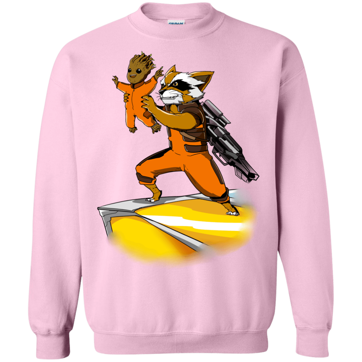Sweatshirts Light Pink / Small Baby Groot Crewneck Sweatshirt