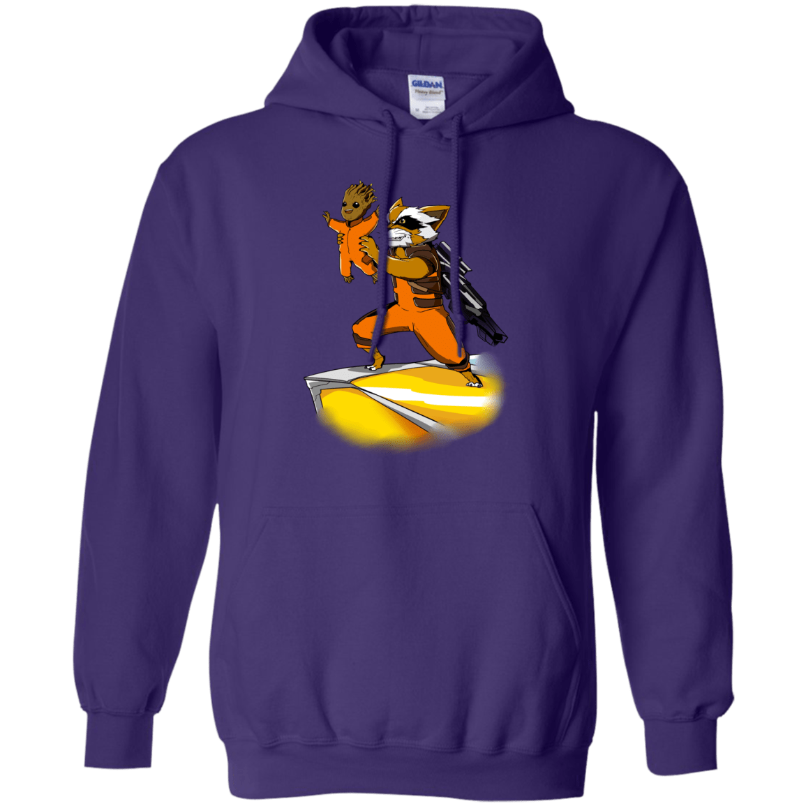 Sweatshirts Purple / Small Baby Groot Pullover Hoodie