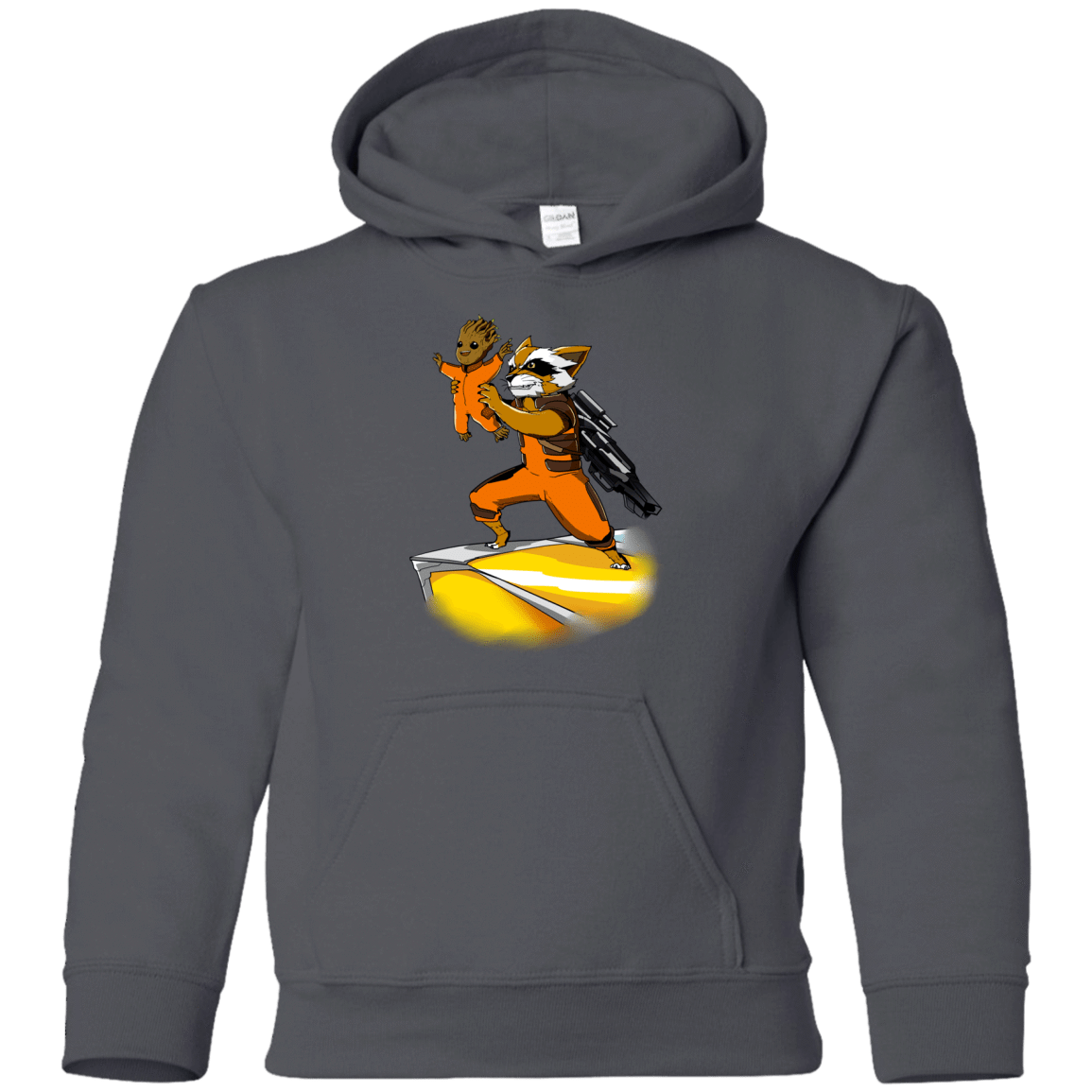 Sweatshirts Charcoal / YS Baby Groot Youth Hoodie