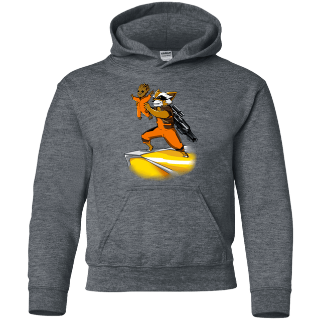 Sweatshirts Dark Heather / YS Baby Groot Youth Hoodie