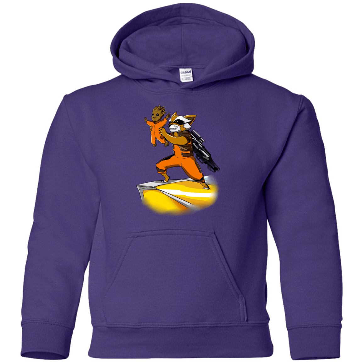 Sweatshirts Purple / YS Baby Groot Youth Hoodie