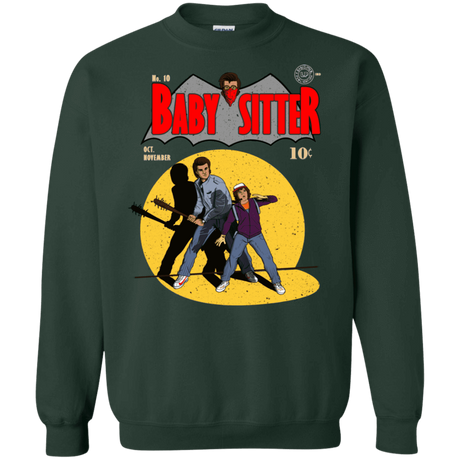 Sweatshirts Forest Green / S Babysitter Batman Crewneck Sweatshirt