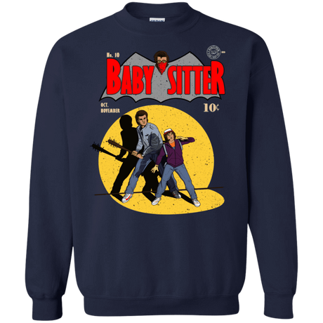 Sweatshirts Navy / S Babysitter Batman Crewneck Sweatshirt