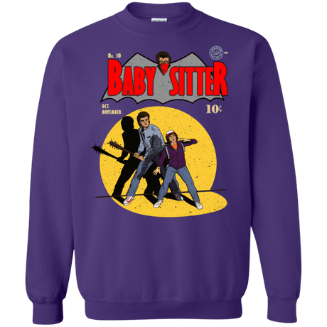 Sweatshirts Purple / S Babysitter Batman Crewneck Sweatshirt