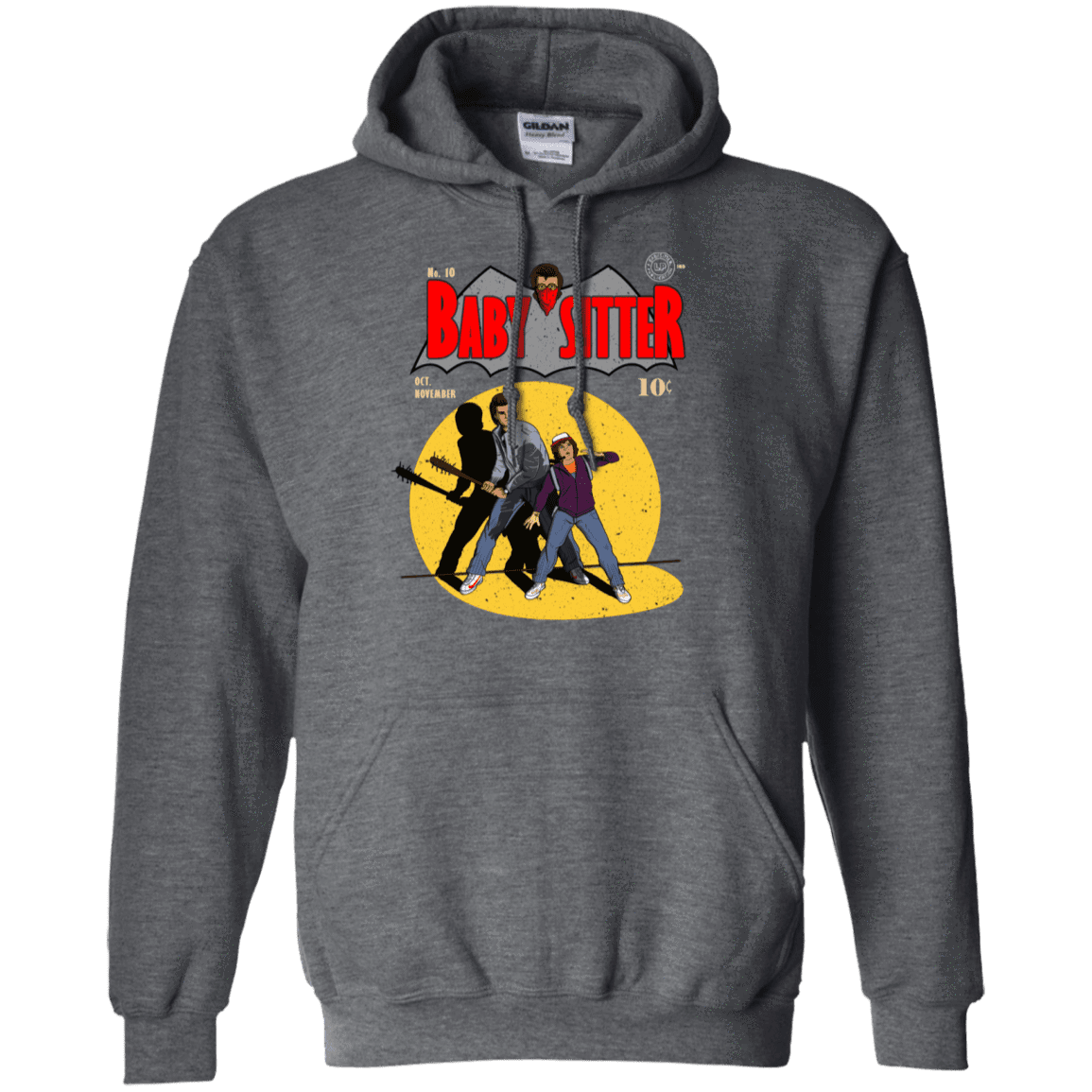 Sweatshirts Dark Heather / S Babysitter Batman Pullover Hoodie