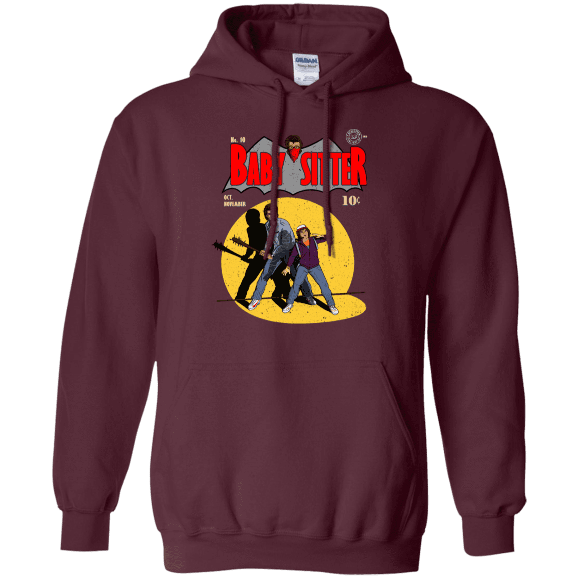 Sweatshirts Maroon / S Babysitter Batman Pullover Hoodie