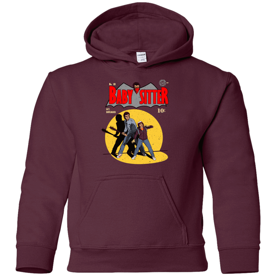Sweatshirts Maroon / YS Babysitter Batman Youth Hoodie