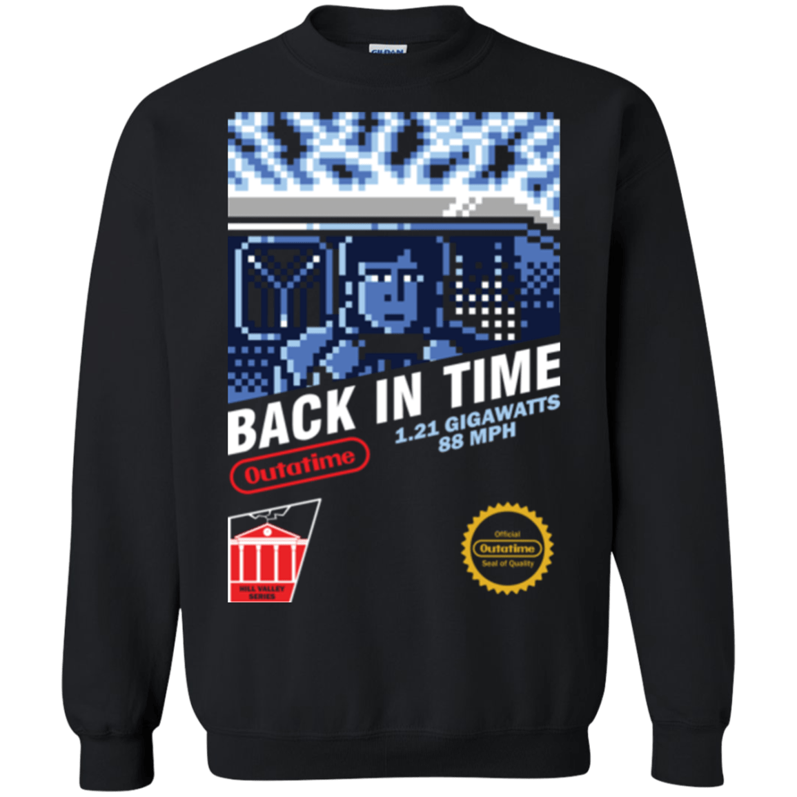 Sweatshirts Black / Small Back In Time Crewneck Sweatshirt