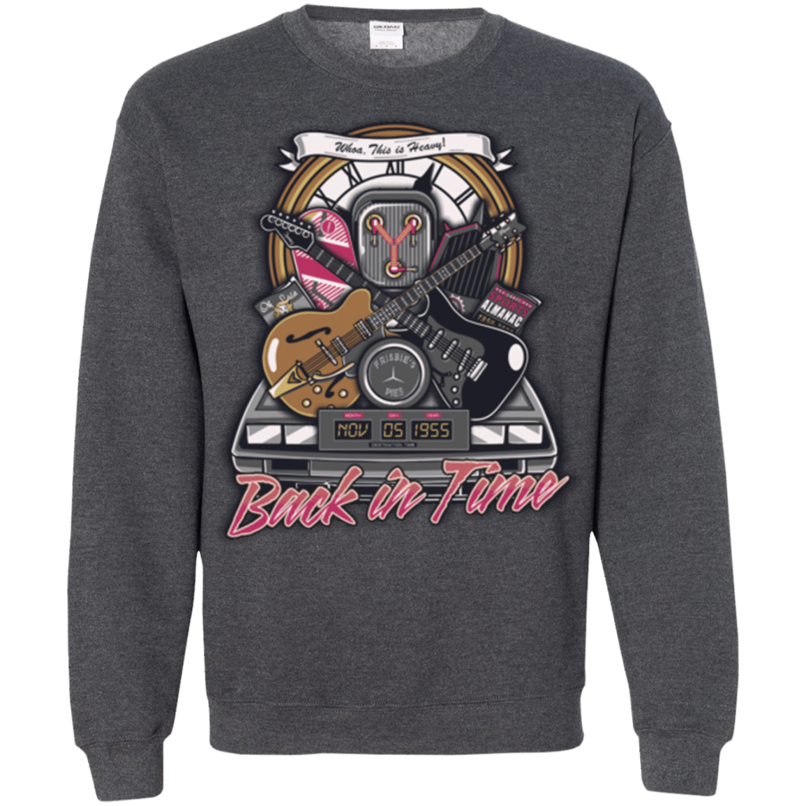 Sweatshirts Dark Heather / Small Back in time Crewneck Sweatshirt