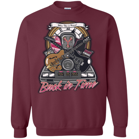 Sweatshirts Maroon / Small Back in time Crewneck Sweatshirt