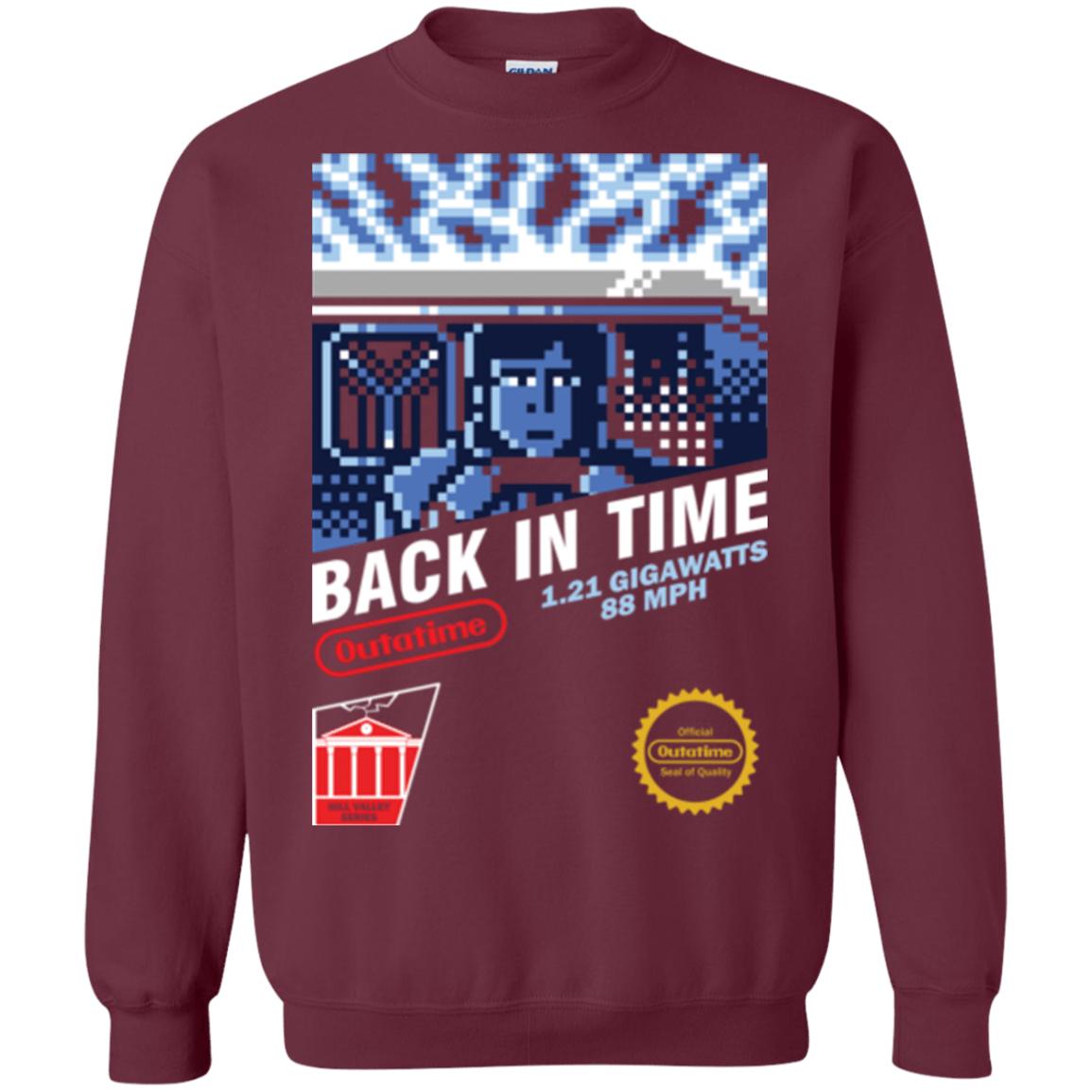 Sweatshirts Maroon / Small Back In Time Crewneck Sweatshirt